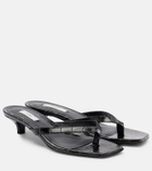 Toteme Croc-effect leather thong sandals