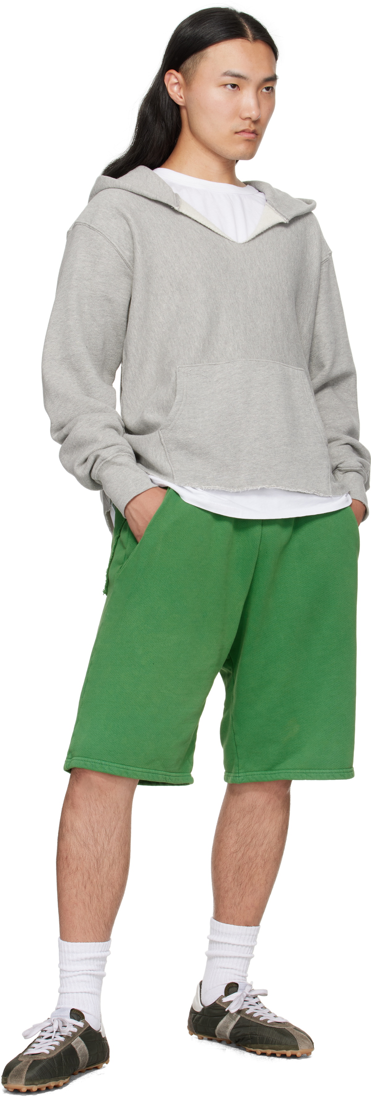 Les Tien Green Heavyweight Utility Shorts