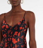 Lee Mathews Bella floral silk satin slip dress