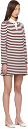 Sandy Liang Off-White & Brown Toto Minidress