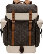 Coach 1941 Brown & Off-White Hitch Backpack