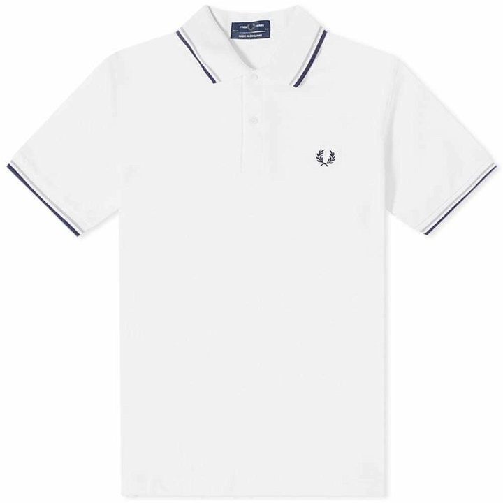 Photo: Fred Perry Authentic Men's Twin Tipped Polo Shirt in Snow White