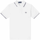 Fred Perry Authentic Men's Twin Tipped Polo Shirt in Snow White