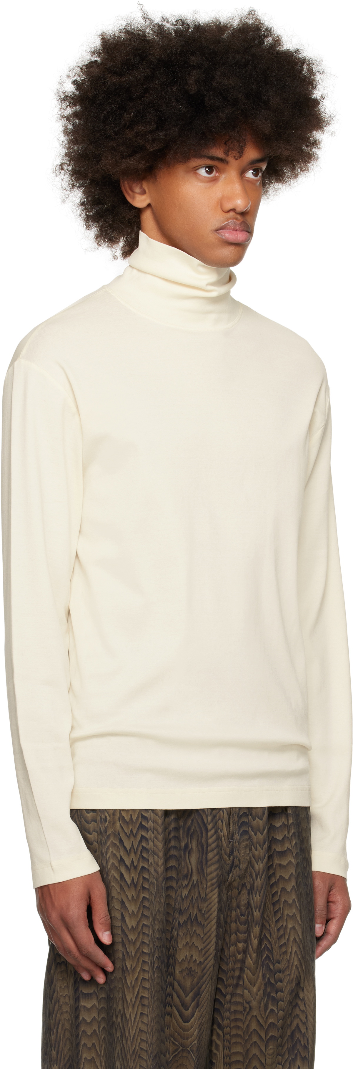 LEMAIRE Off-White Long Sleeve Turtleneck Lemaire
