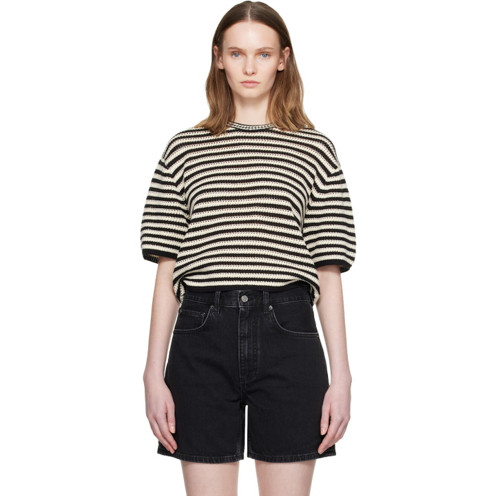 Photo: ANINE BING Black & Off-White Theo Sweater