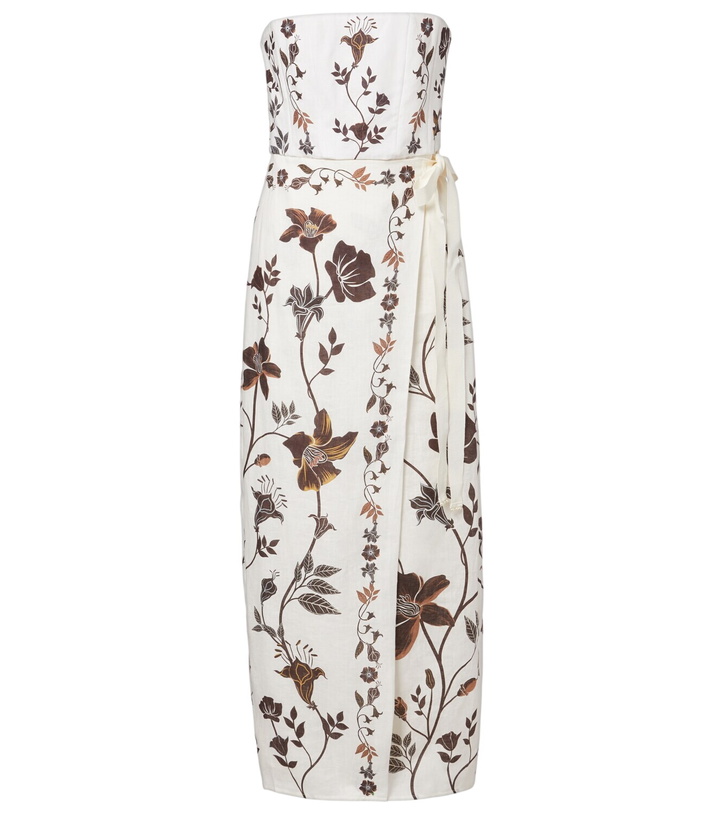 Photo: Agua by Agua Bendita Cinefila floral linen bustier dress