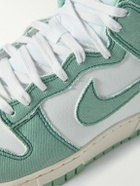 Nike - Dunk Hi 1985 Denim and Leather High-Top Sneakers - Green