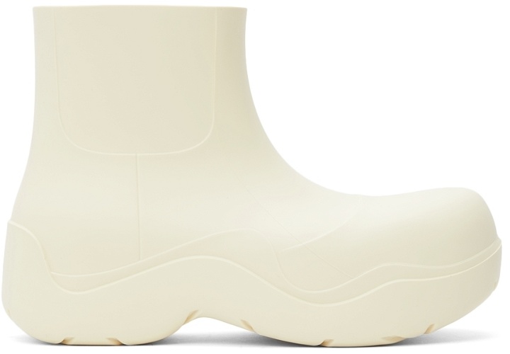 Photo: Bottega Veneta Off-White Puddle Chelsea Boots