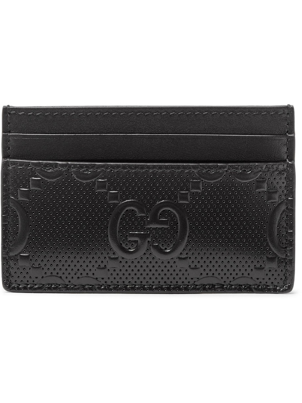 Photo: GUCCI - GG Tennis Logo-Embossed Leather Cardholder