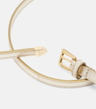 Prada Metallic leather belt