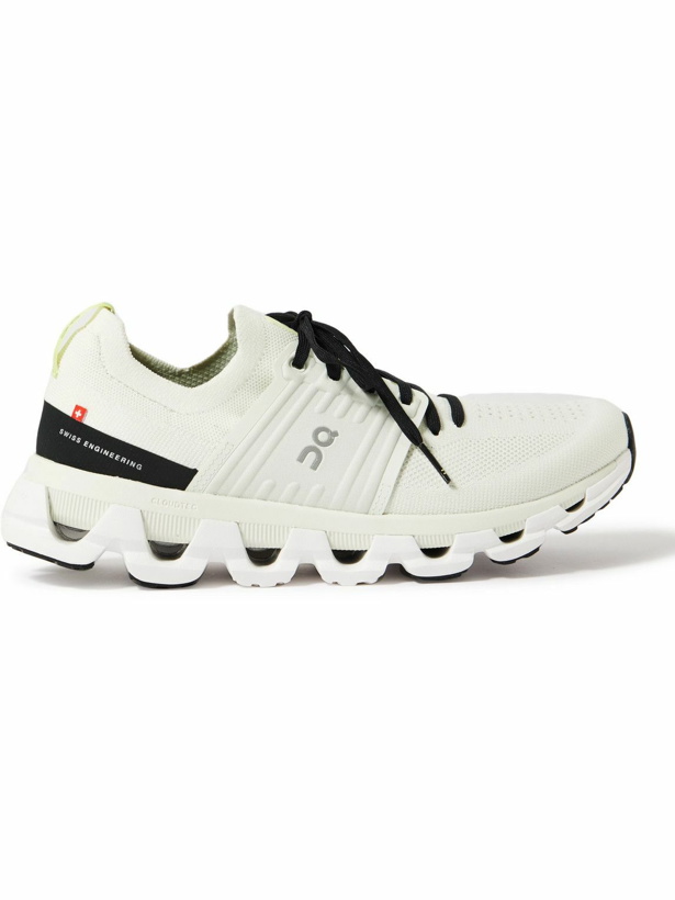 Photo: ON - Cloudswift 3 Rubber-Trimmed Stretch-Knit Running Sneakers - White