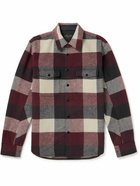 Rag & Bone - Checked Brushed Wool-Blend Flannel Overshirt - Burgundy