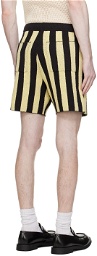 Nanushka Black & Yellow Walter Shorts