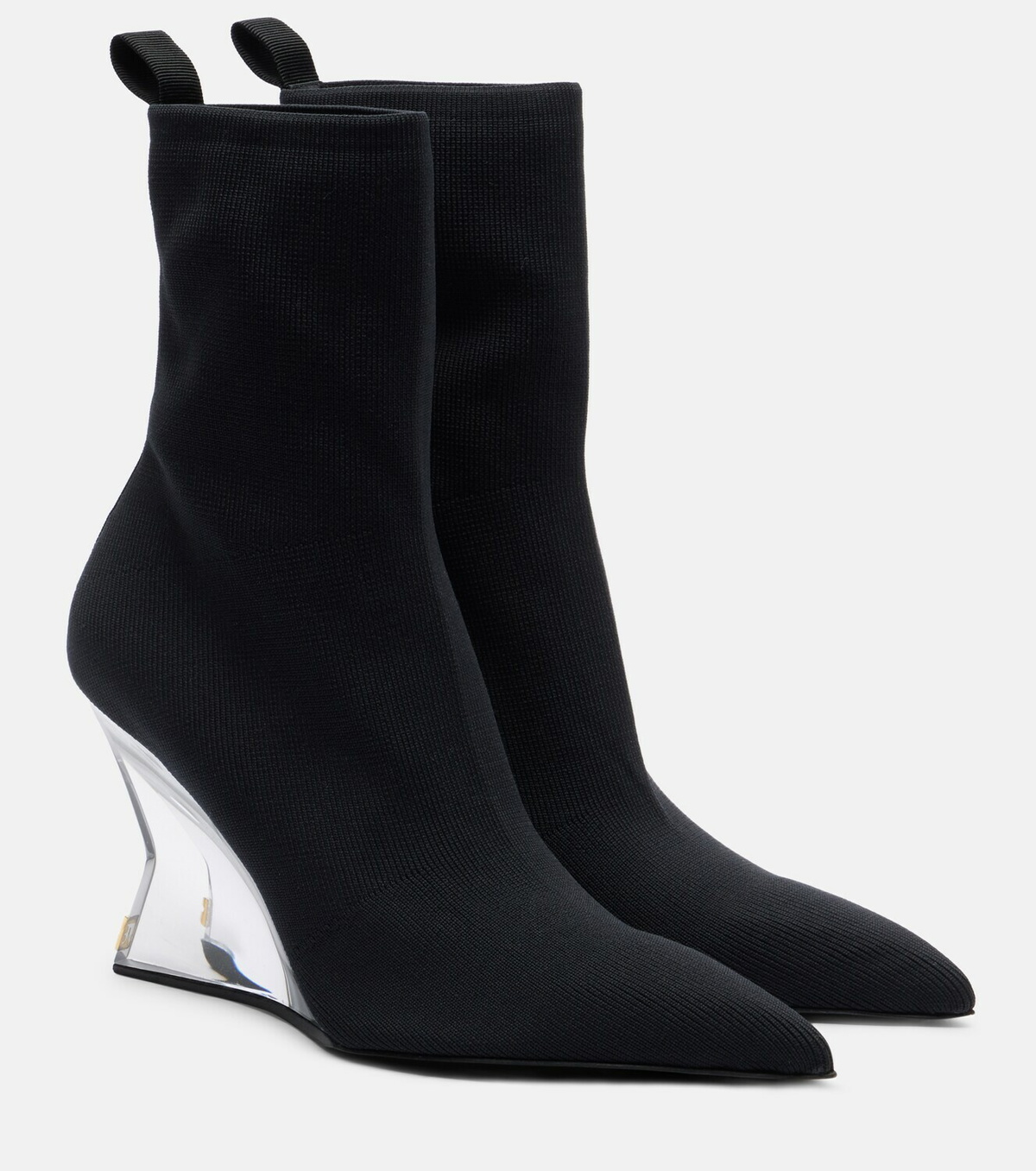 Balmain Knitted wedge ankle boots