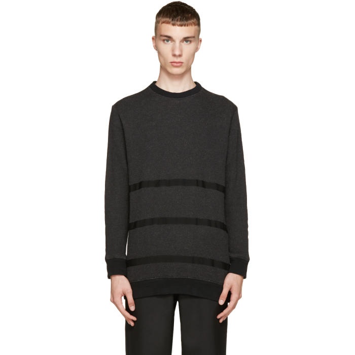 Photo: Robert Geller Charcoal and Grey Taped Sweater 