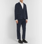 Thom Browne - Navy Slim-Fit Unstructured Garment-Dyed Cotton-Corduroy Suit Jacket - Navy