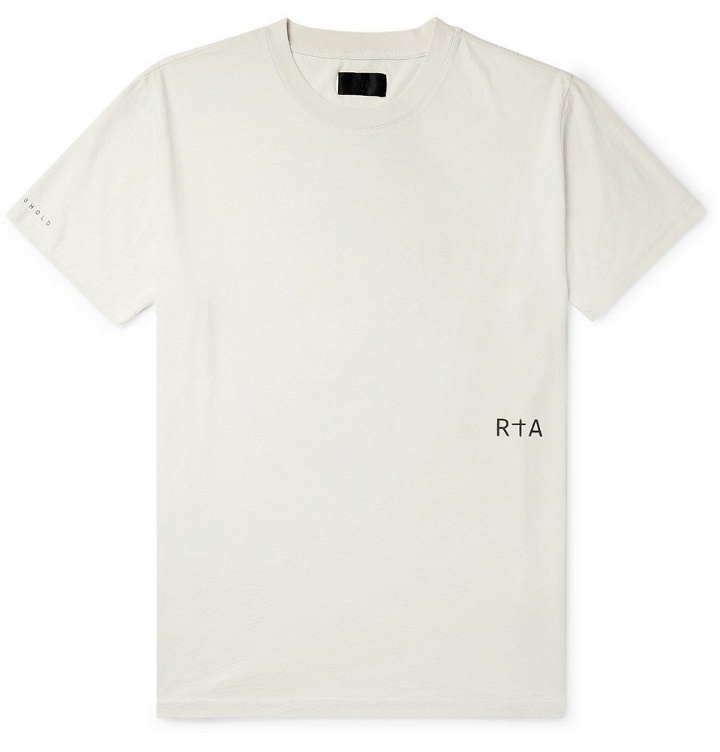 Photo: RtA - 25 Printed Cotton-Jersey T-Shirt - Off-white