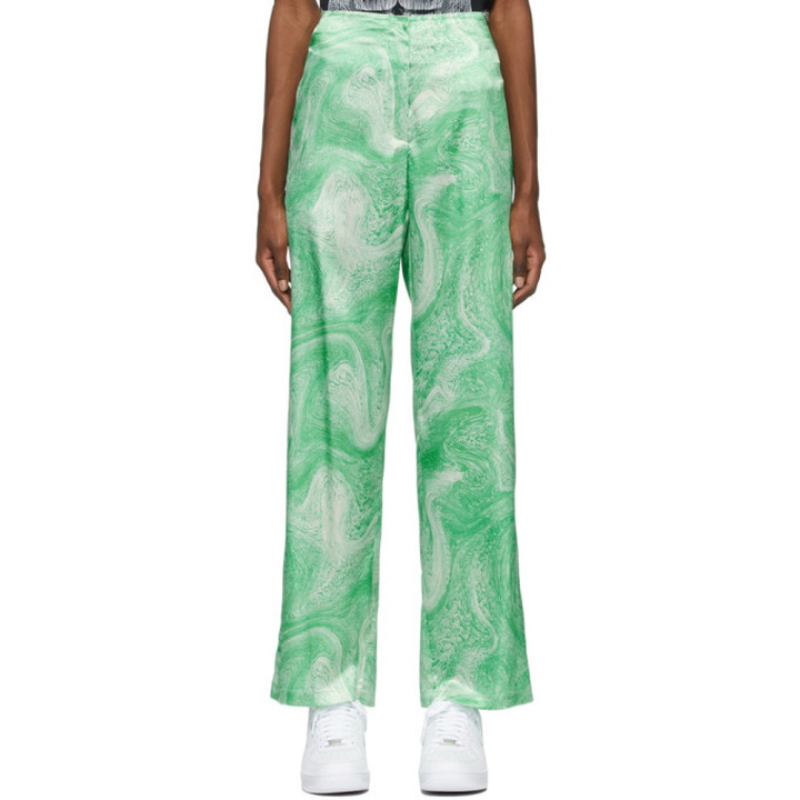 Photo: Opening Ceremony Green Allover Marble Trousers