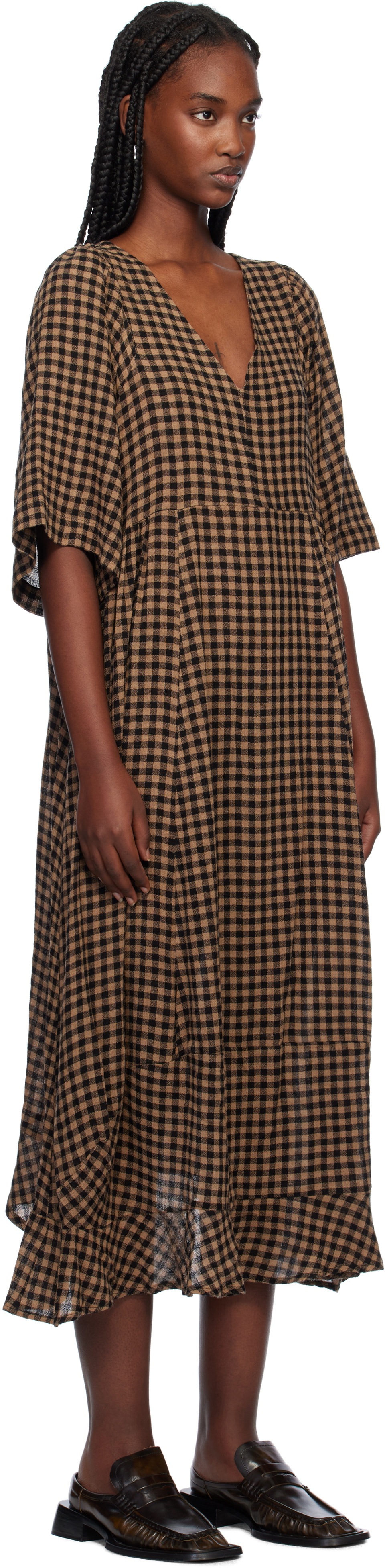Henrik Vibskov Brown & Black Pump Midi Dress