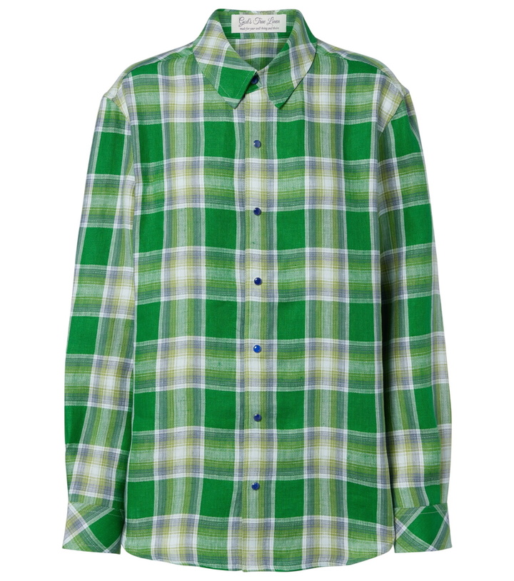 Photo: God's True Cashmere Harbor linen shirt with lapis lazuli