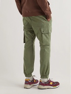 Beams Plus - Tapered Cotton-Blend Drawstring Cargo Trousers - Green