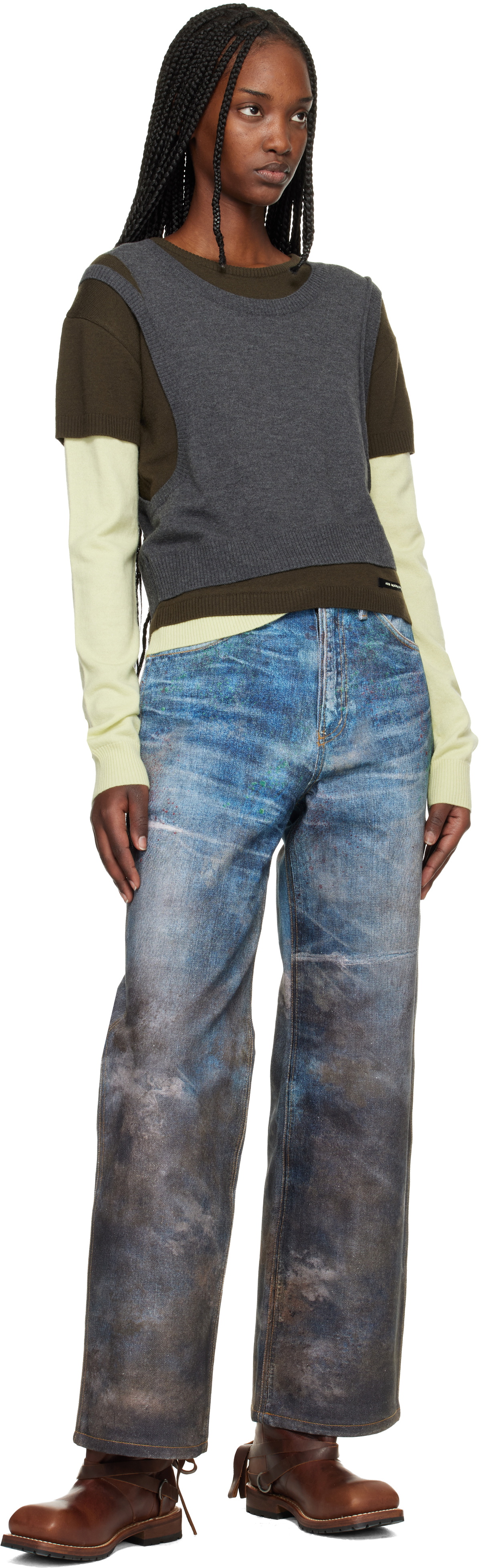 Andersson Bell Multicolor Tres Over Layered Sweater