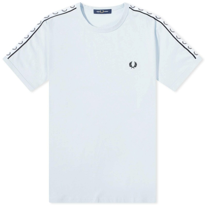 Photo: Fred Perry Men's Taped Ringer T-Shirt in Light Ice