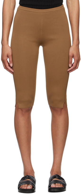 Photo: TOTEME Tan Cropped Compact Leggings