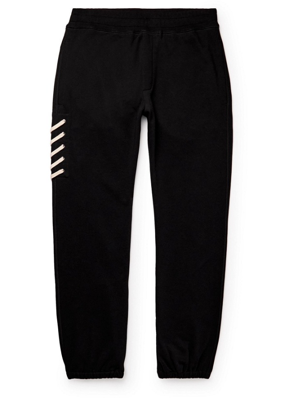 Photo: Craig Green - Lace-Detailed Organic Cottton-Jersey Sweatpants - Black