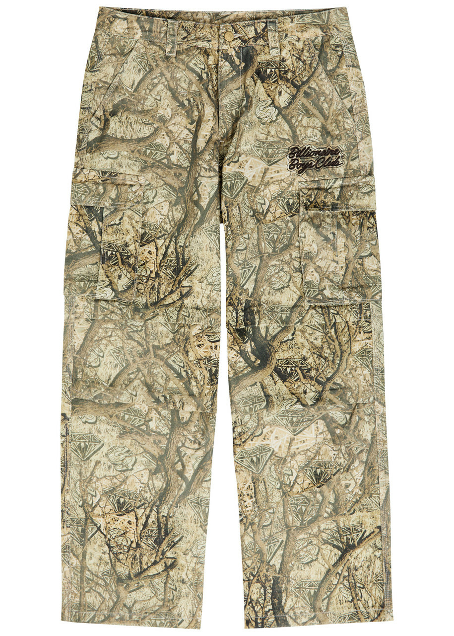 Billionaire Boys Club Camouflage Wide-leg Cotton Cargo Trousers Multicoloured 1
