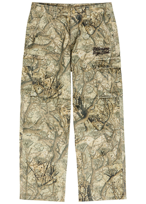 Photo: Billionaire Boys Club Camouflage Wide-leg Cotton Cargo Trousers Multicoloured 1