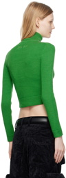 Acne Studios Green Half-Zip Sweater