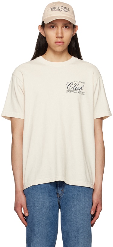 Photo: Sporty & Rich Beige 'Country Club' T-Shirt