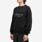 New Amsterdam Surf Association Men's New Amsterdam Aquarelle Crew Sweatshirt in Black