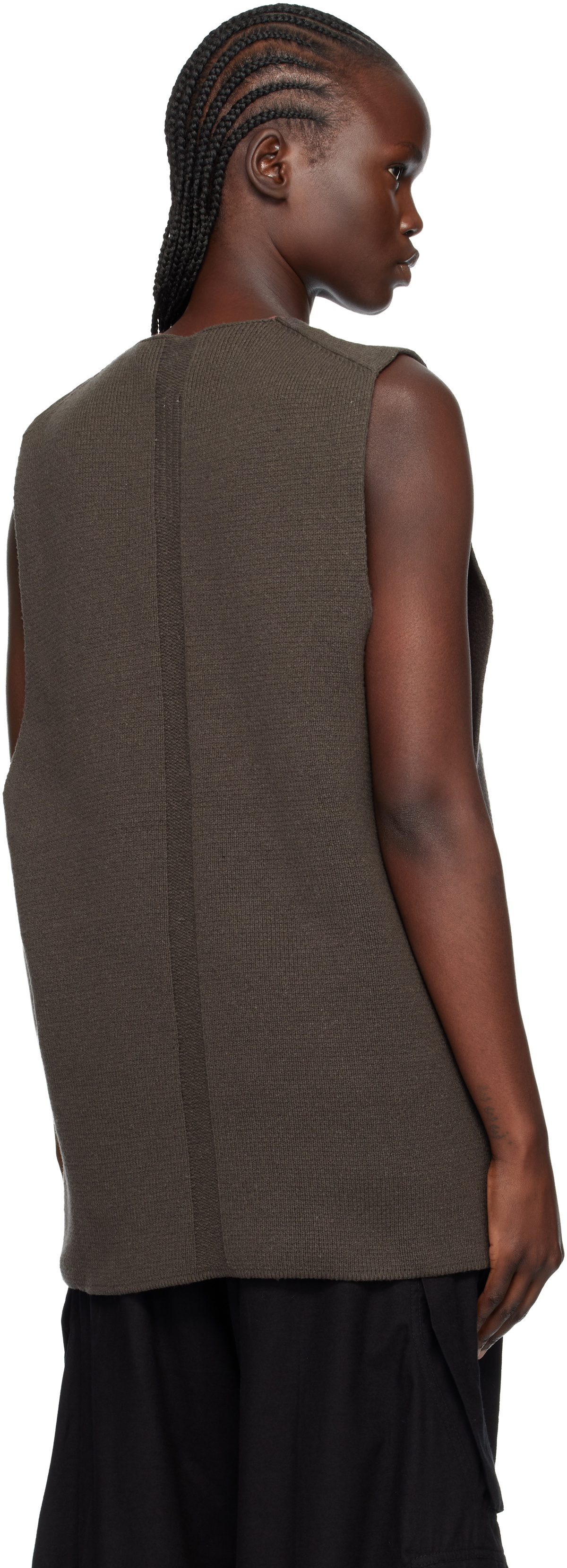 Rick Owens Gray Concordians V Tank Top