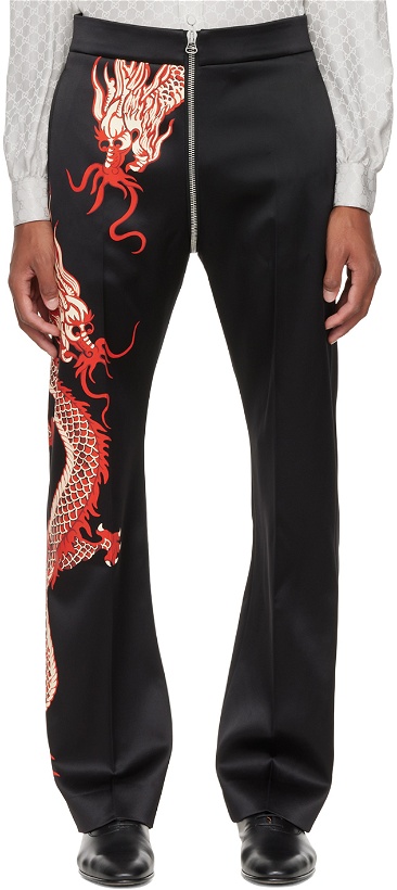 Photo: Gucci Black Printed Trousers