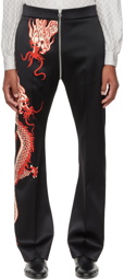 Gucci Black Printed Trousers