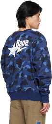 BAPE Blue & Gray 4-Way Reversible Sweatshirt