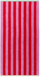 Dusen Dusen Red & Pink Fig Stripe Bath Towel