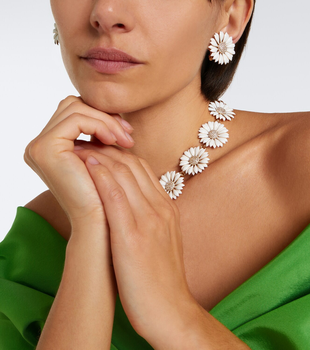 Carolina Herrera Floral embellished earrings