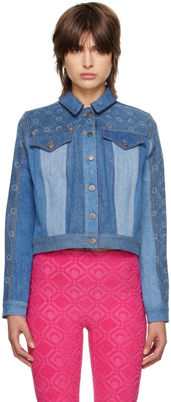 Marine Serre Blue Moonogram Denim Jacket Marine Serre