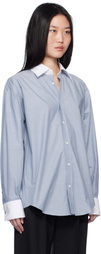 Filippa K Blue Cotton Tuxedo Shirt