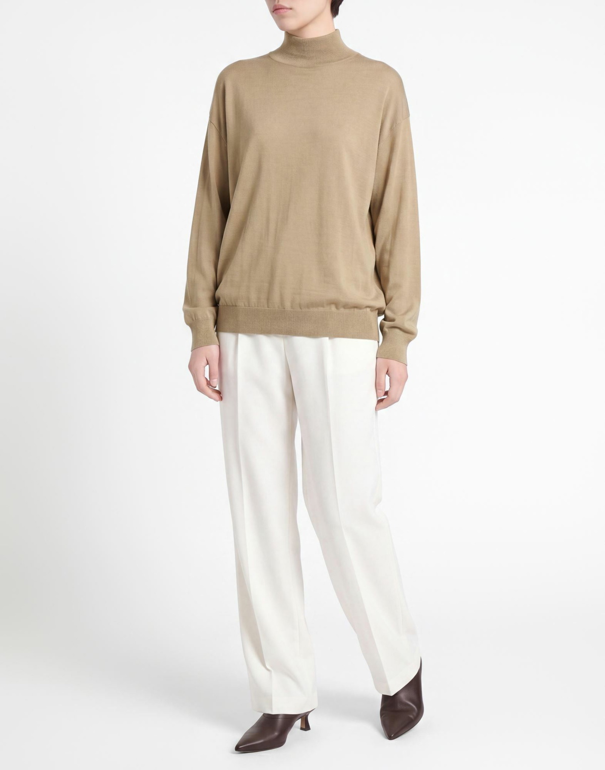 Sofie D'hoore Womens Turtleneck Khaki