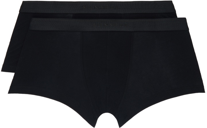 Photo: Sunspel Two-Pack Black Twin Boxers