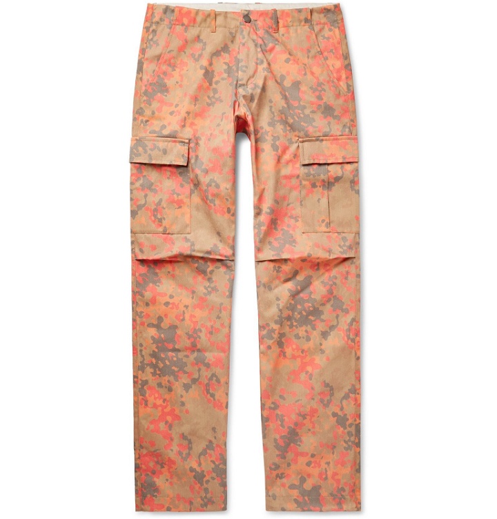 Photo: Resort Corps - Camouflage-Print Cotton-Twill Cargo Trousers - Orange
