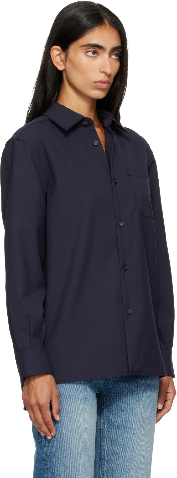 A.P.C. Navy Elegant Overshirt
