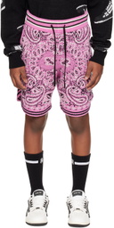 AMIRI Kids Pink Bandana Shorts