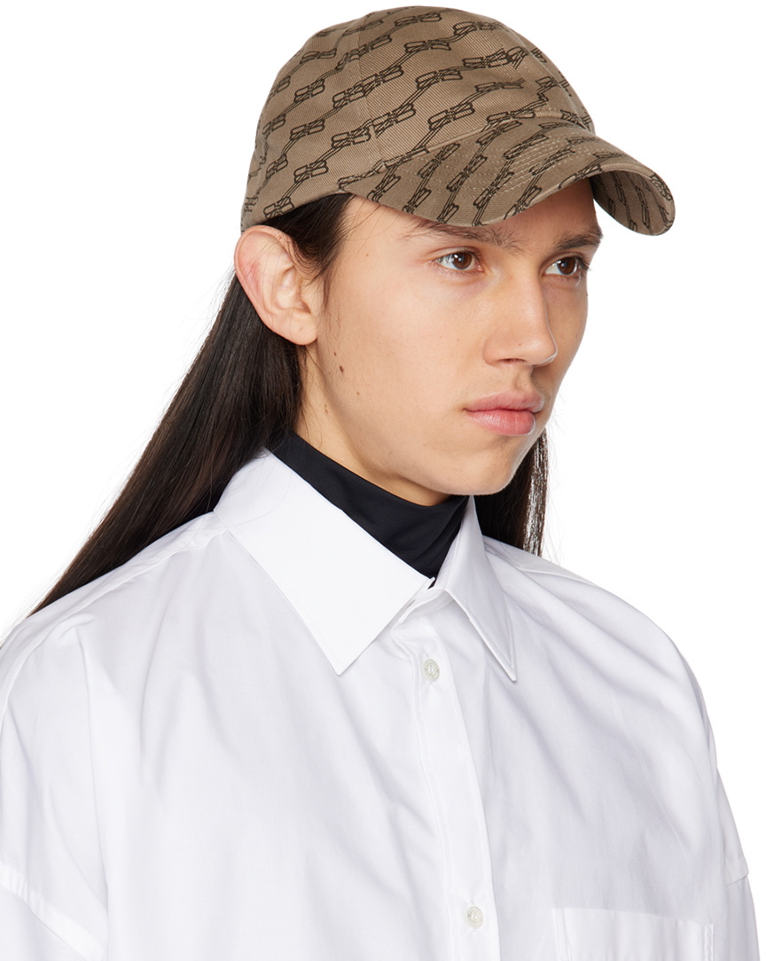 Balenciaga Bb Monogram Cap in Brown for Men