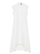 LOEWE PAULA'S IBIZA - Knot Detail Cotton Midi Shirt Dress