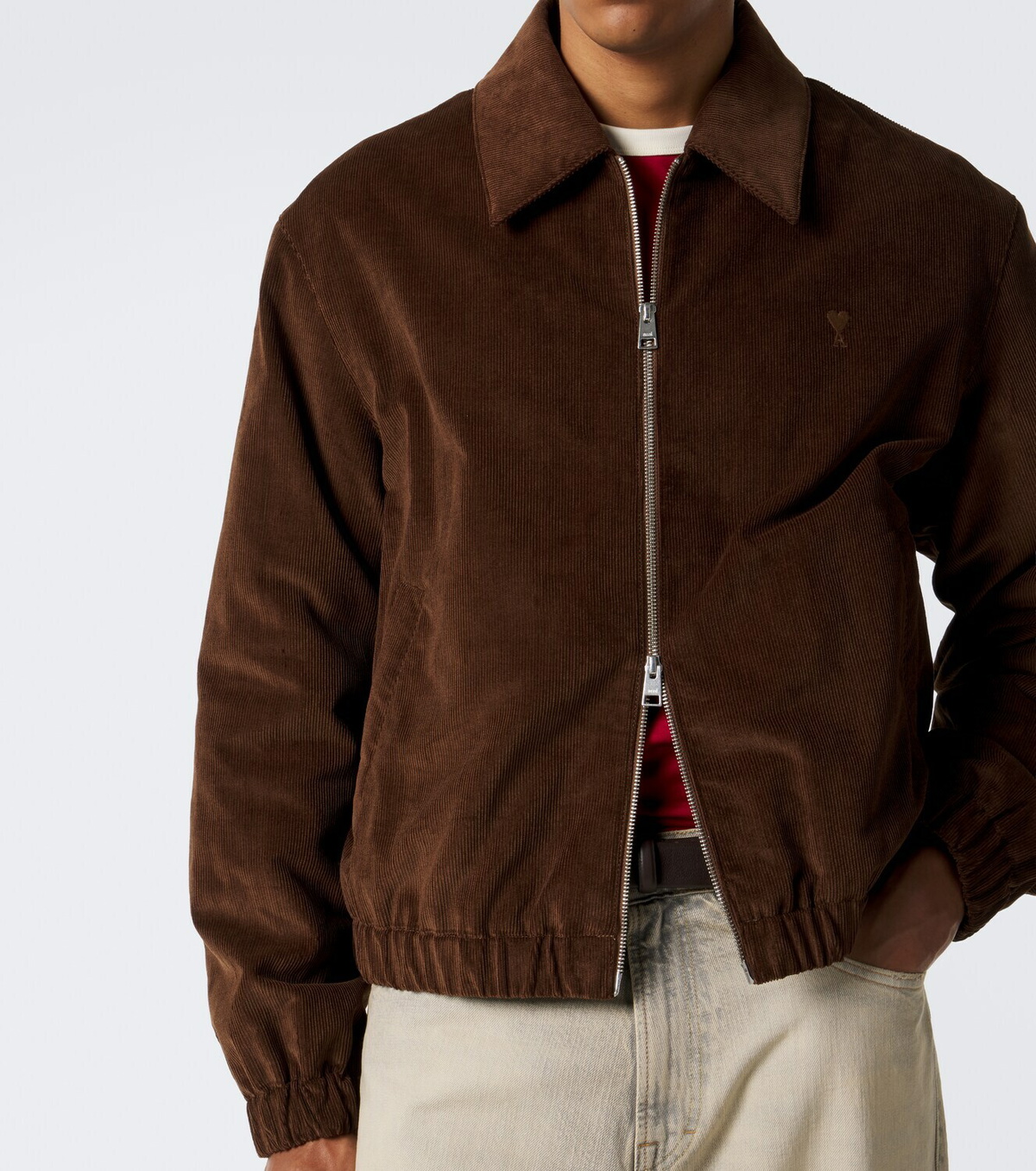 Ami Paris Ami de Coeur cotton corduroy blouson jacket